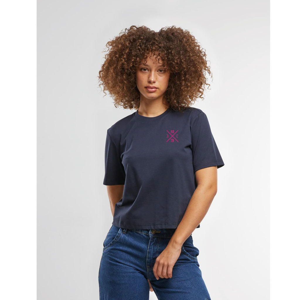 T- Shirt 8070CC Damen Loose Fit Tee Navy