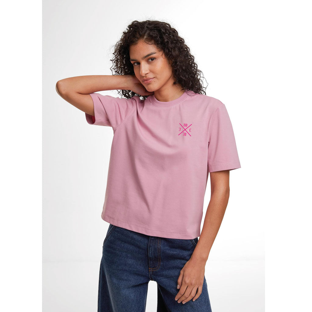 T- Shirt 8070CC Damen Loose Fit Tee Dustypink