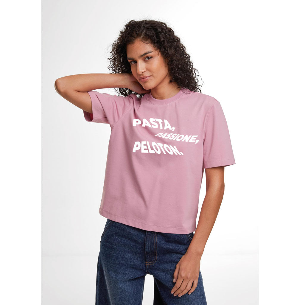 T- Shirt PASTA-PASSIONE- PELOTON Loose Fit Tee Dustypink