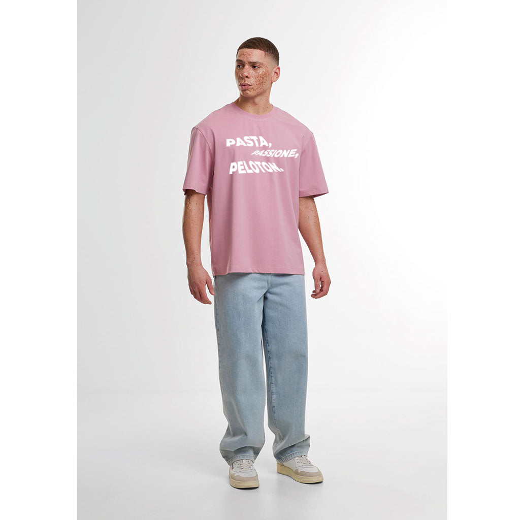 T- Shirt PASTA-PASSIONE- PELOTON Loose Fit Tee Dustypink