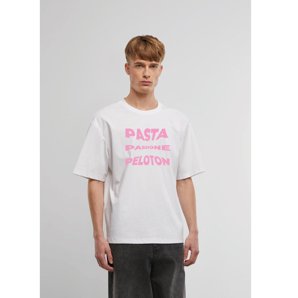 T- Shirt PASTA-PASSIONE- PELOTON Loose Fit Tee White