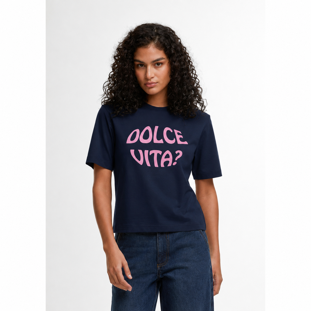T- Shirt DOLCE VITA Loose Fit Tee Navy