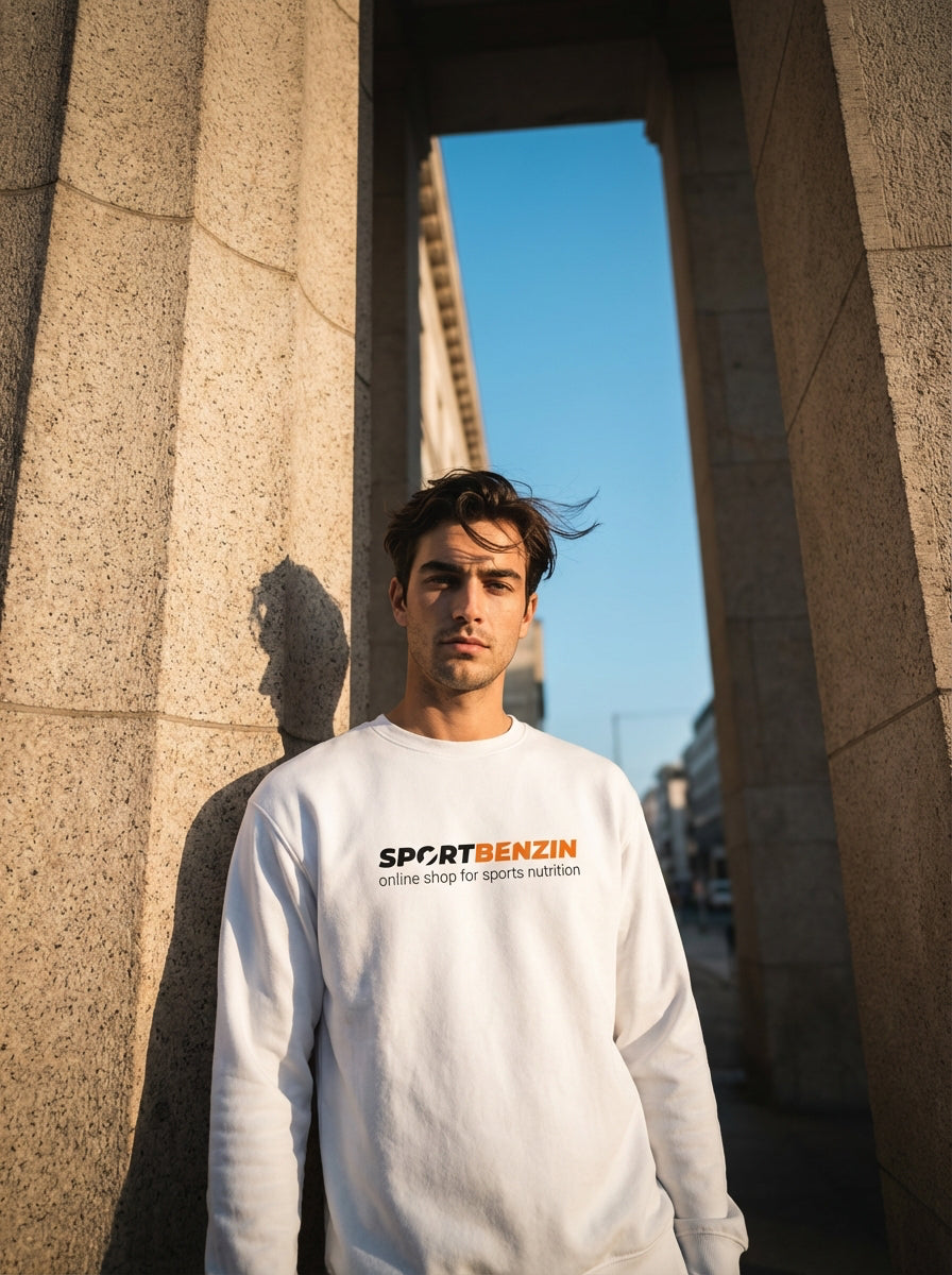 SPORTBENZIN Crewneck weiss