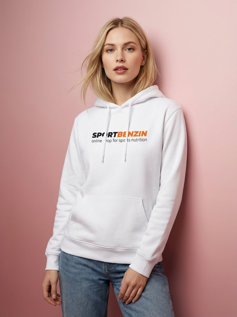 SPORTBENZIN Hoodie weiß