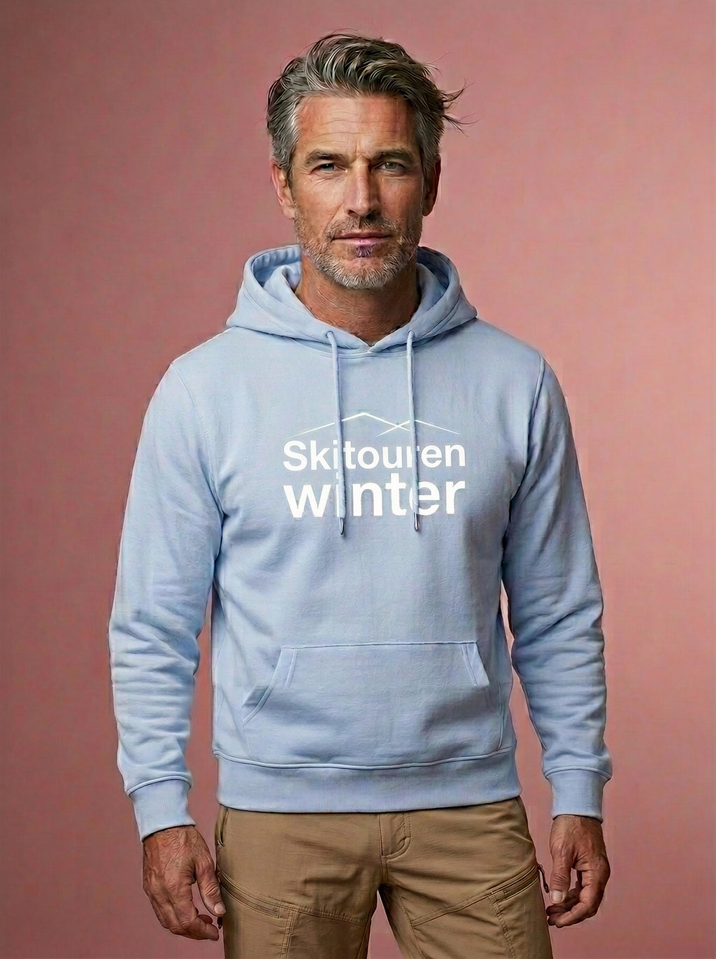 #DEINskitourenwinter Hoodie skyblue