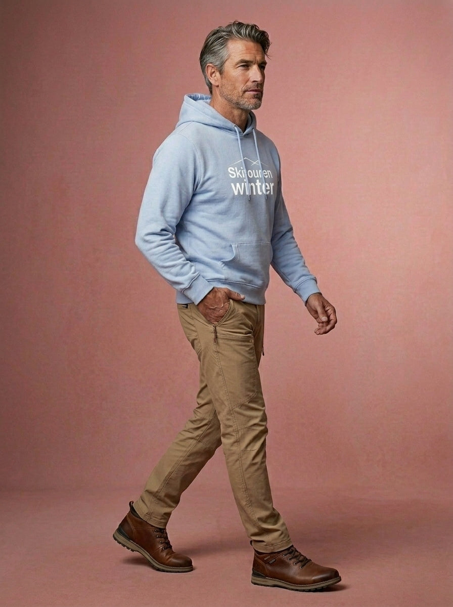 #DEINskitourenwinter Hoodie skyblue
