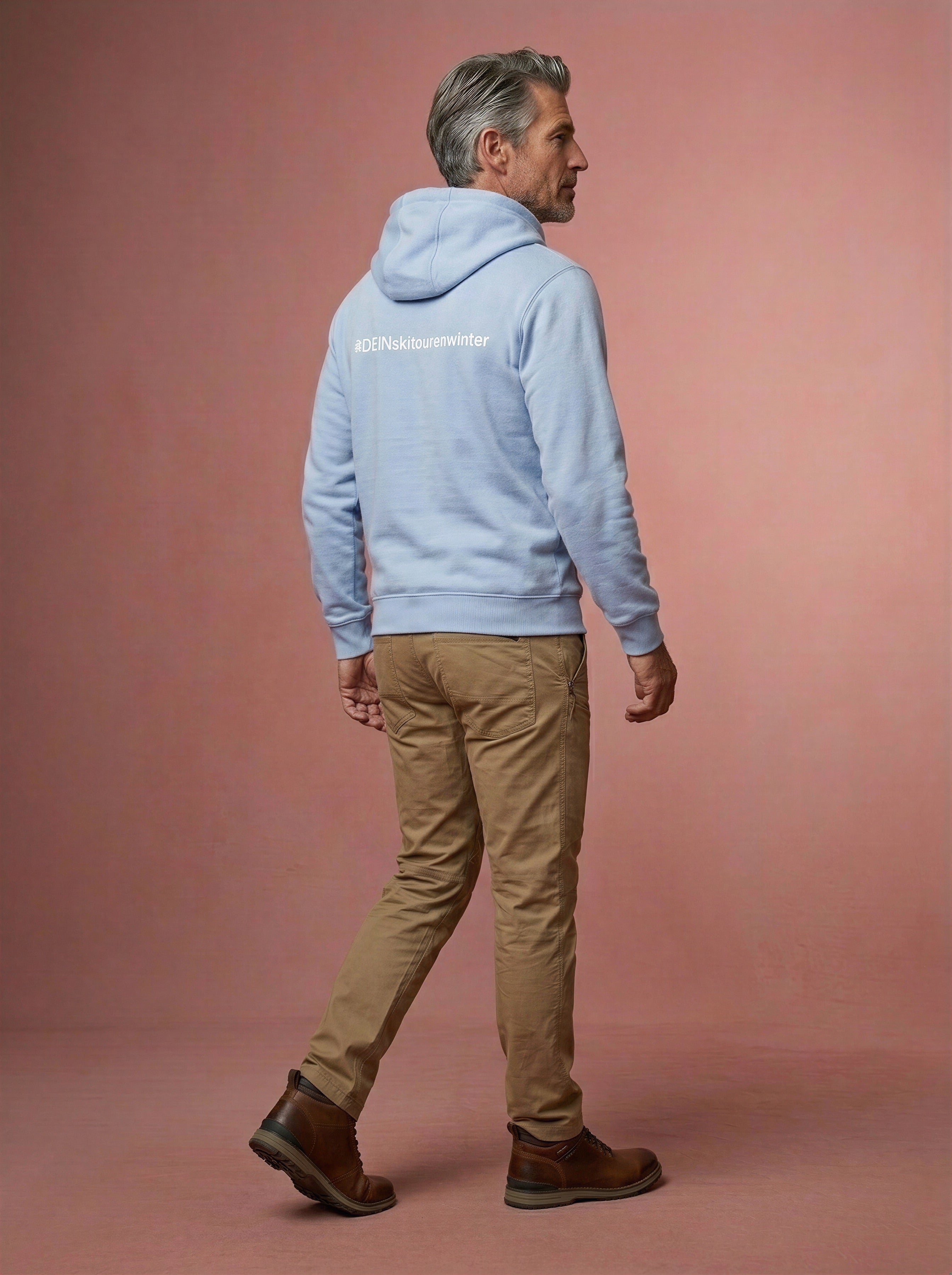 #DEINskitourenwinter Hoodie skyblue