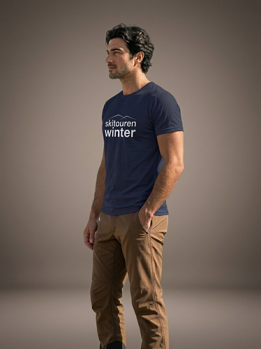 #DEINskitourenwinter T-Shirt navy