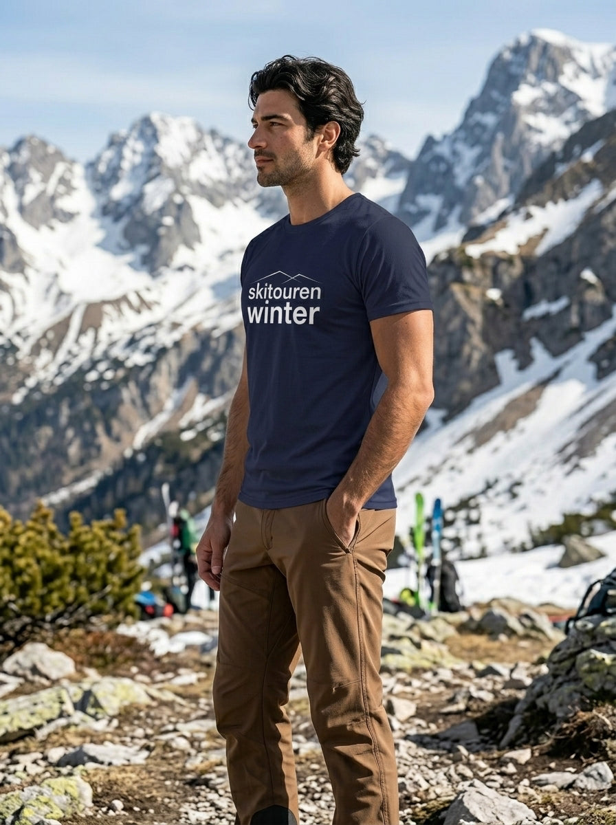 #DEINskitourenwinter T-Shirt navy