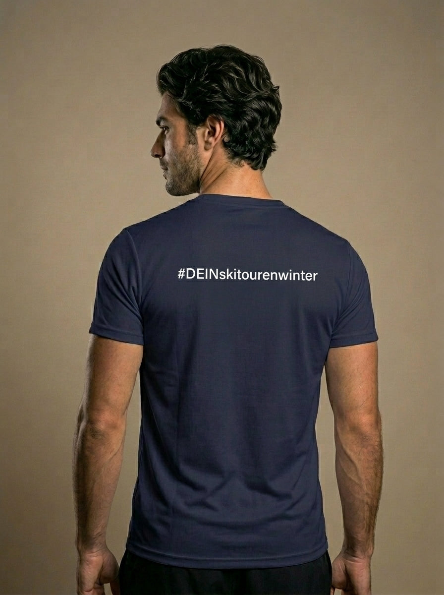 #DEINskitourenwinter T-Shirt navy