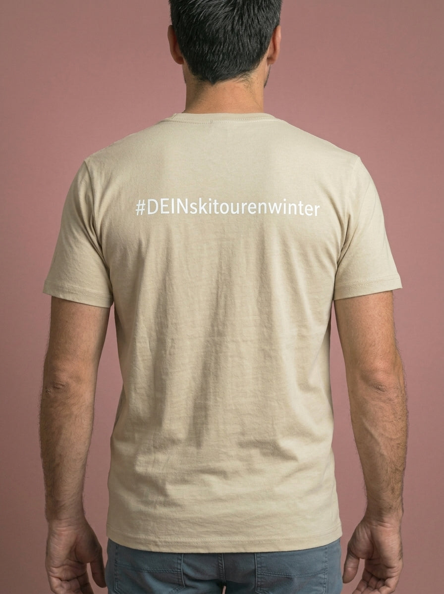 #DEINskitourenwinter T-Shirt sand