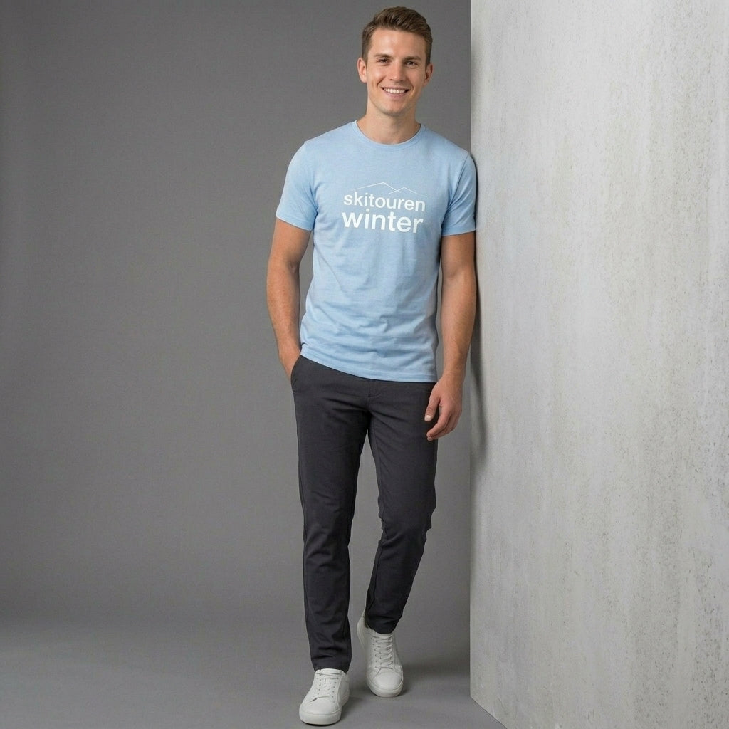 #DEINskitourenwinter T-Shirt skyblue