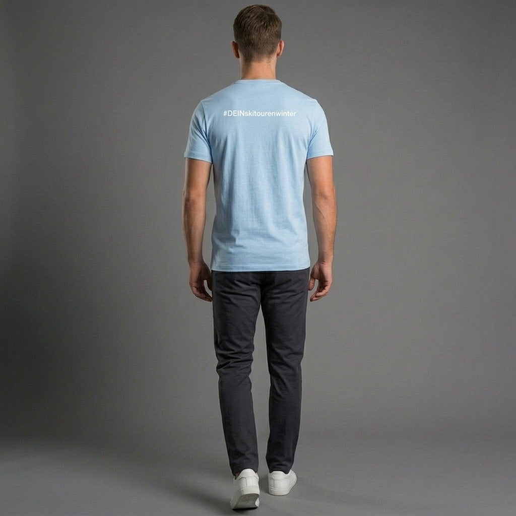 #DEINskitourenwinter T-Shirt skyblue