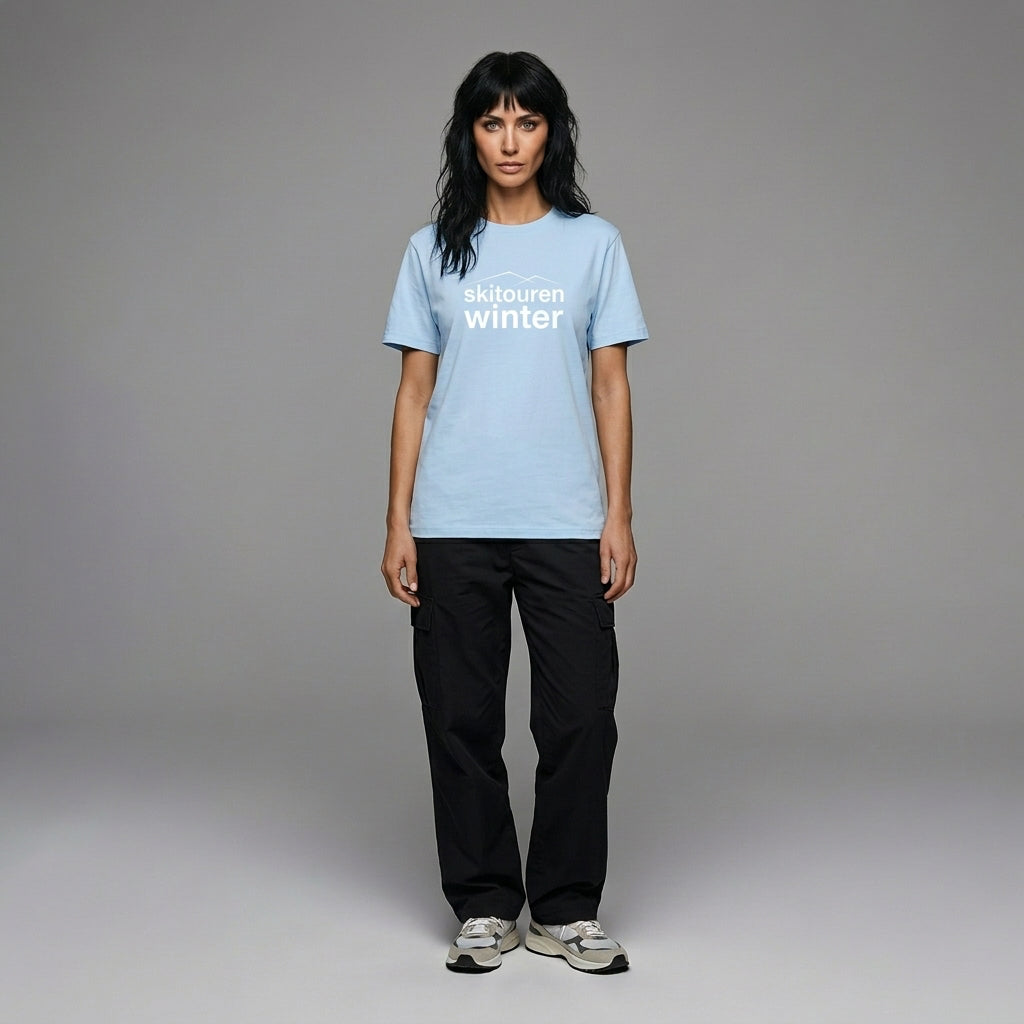 #DEINskitourenwinter T-Shirt skyblue