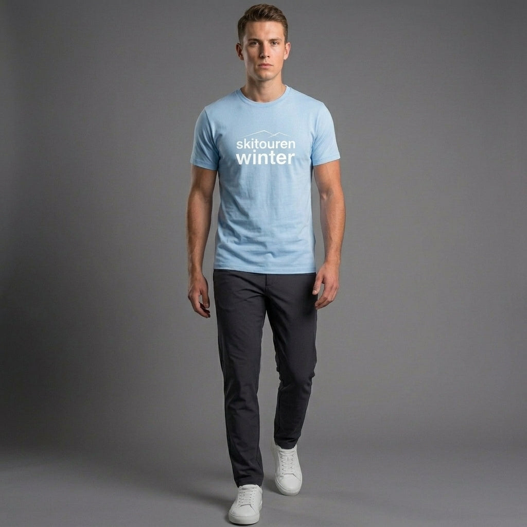 #DEINskitourenwinter T-Shirt skyblue